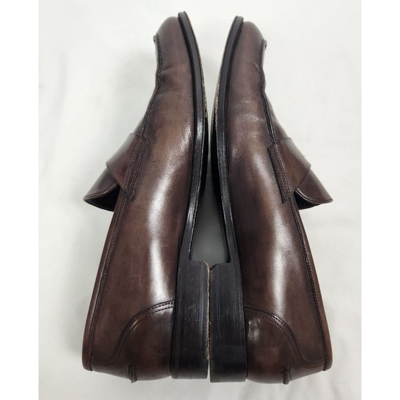 BRUNO MAGLI Men's Sz. 9.5M Rela Brown Leather Penny Loafer Dress Shoes - Picture 6 of 9
